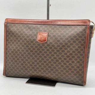 セリーヌ(celine)の✨極美品✨CELINE クラッチバッグ マカダム柄 トリオンフ ブラウン(クラッチバッグ)