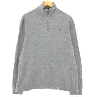 ラルフローレン(Ralph Lauren)の古着 ラルフローレン Ralph Lauren POLO RALPH LAUREN ハーフジップスウェットシャツ トレーナー メンズL /eaa426442(スウェット)