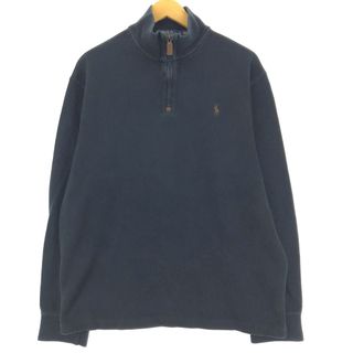 ラルフローレン(Ralph Lauren)の古着 ラルフローレン Ralph Lauren POLO RALPH LAUREN ハーフジップスウェットシャツ トレーナー メンズL /eaa426436(スウェット)