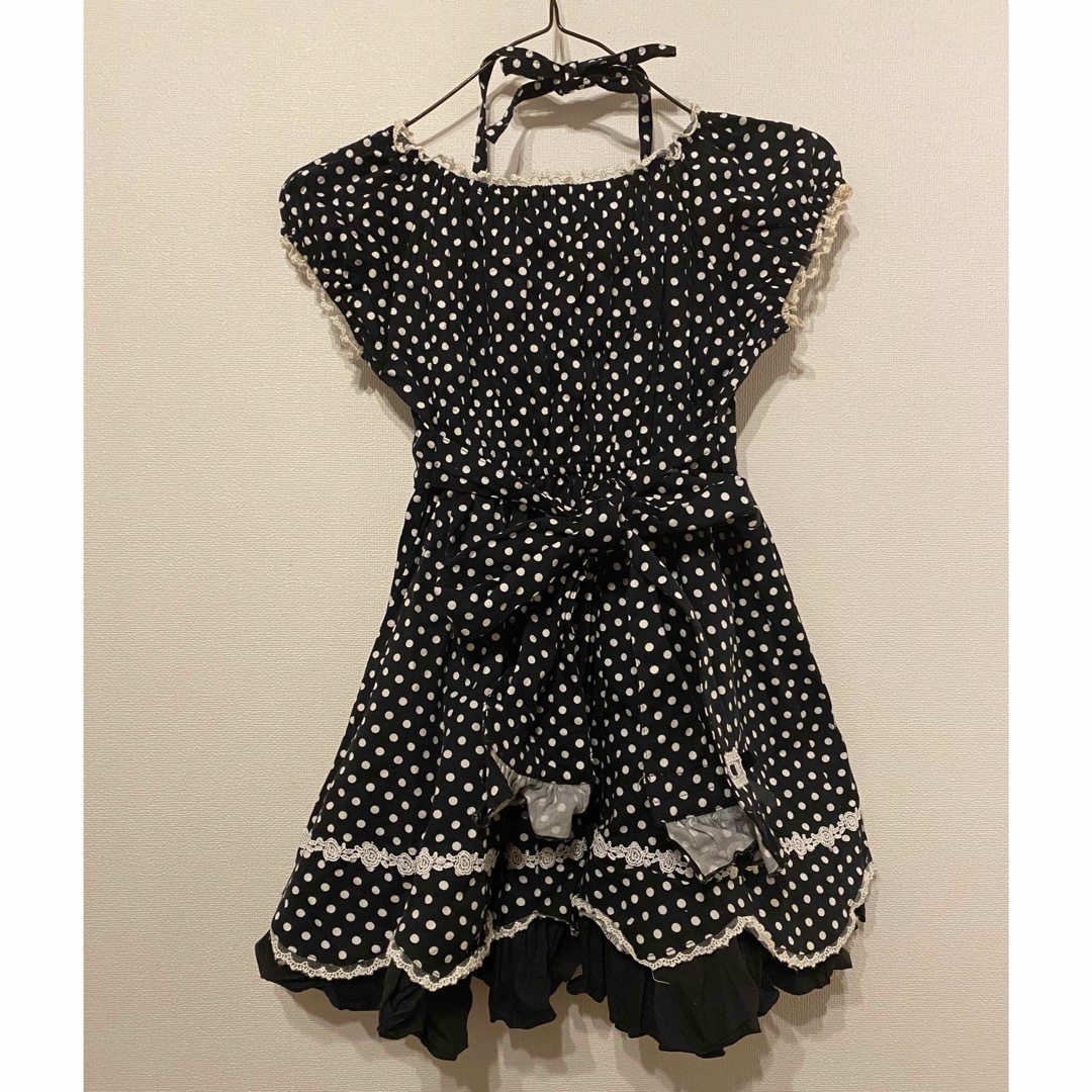 ドット柄フリルワンピース キッズ/ベビー/マタニティのキッズ服女の子用(90cm~)(ワンピース)の商品写真