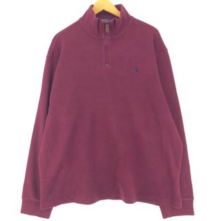 ラルフローレン(Ralph Lauren)の古着 ラルフローレン Ralph Lauren POLO RALPH LAUREN ハーフジップスウェットシャツ トレーナー メンズXXL /eaa426443(スウェット)