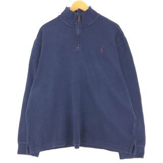 ラルフローレン(Ralph Lauren)の古着 ラルフローレン Ralph Lauren POLO RALPH LAUREN ハーフジップスウェットシャツ トレーナー メンズXXL /eaa426433(スウェット)