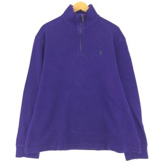 ラルフローレン(Ralph Lauren)の古着 ラルフローレン Ralph Lauren POLO by Ralph Lauren ハーフジップスウェットシャツ トレーナー メンズXL /eaa426439(スウェット)