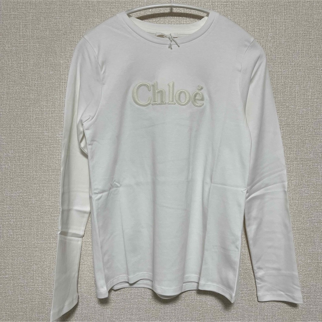 Chloe(クロエ)のクロエ ロングスリーブTシャツ ホワイト ロゴ 14 レディースのトップス(Tシャツ(長袖/七分))の商品写真