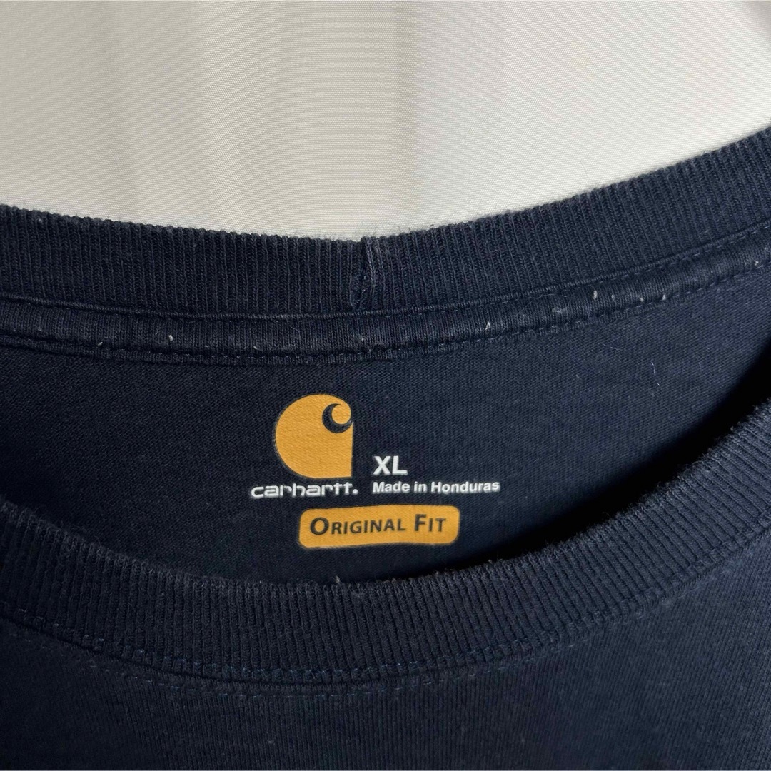 carhartt(カーハート)のcarhartt ビッグシルエット　ロンT カットソー　ネイビー　パッチタグ メンズのトップス(Tシャツ/カットソー(七分/長袖))の商品写真