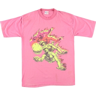 古着 90年代 DG SPORTS WEAR プリントTシャツ USA製 メンズL ヴィンテージ /eaa425511(Tシャツ/カットソー(半袖/袖なし))