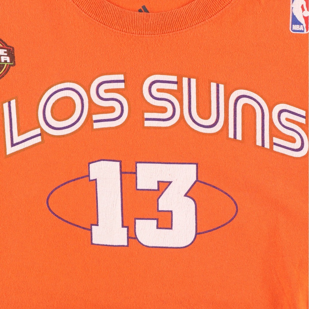 adidas(アディダス)の古着 アディダス adidas NBA PHOENIX SUNS フェニックスサンズ 両面プリント 半袖 プリントTシャツ メンズL /eaa425713 メンズのトップス(Tシャツ/カットソー(半袖/袖なし))の商品写真