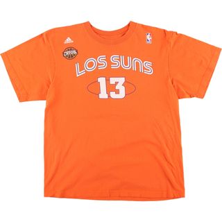 アディダス(adidas)の古着 アディダス adidas NBA PHOENIX SUNS フェニックスサンズ 両面プリント 半袖 プリントTシャツ メンズL /eaa425713(Tシャツ/カットソー(半袖/袖なし))