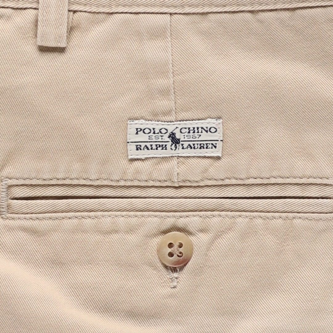 Ralph Lauren(ラルフローレン)の古着 90年代 ラルフローレン Ralph Lauren POLO by Ralph Lauren ツータック チノパンツ USA製 メンズw35 ヴィンテージ /eaa426169 メンズのパンツ(チノパン)の商品写真