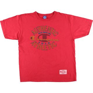 チャンピオン(Champion)の古着 90年代 チャンピオン Champion AUTHENTIC ATHLETIC APPAREL ロゴTシャツ USA製 メンズL ヴィンテージ /eaa425965(Tシャツ/カットソー(半袖/袖なし))