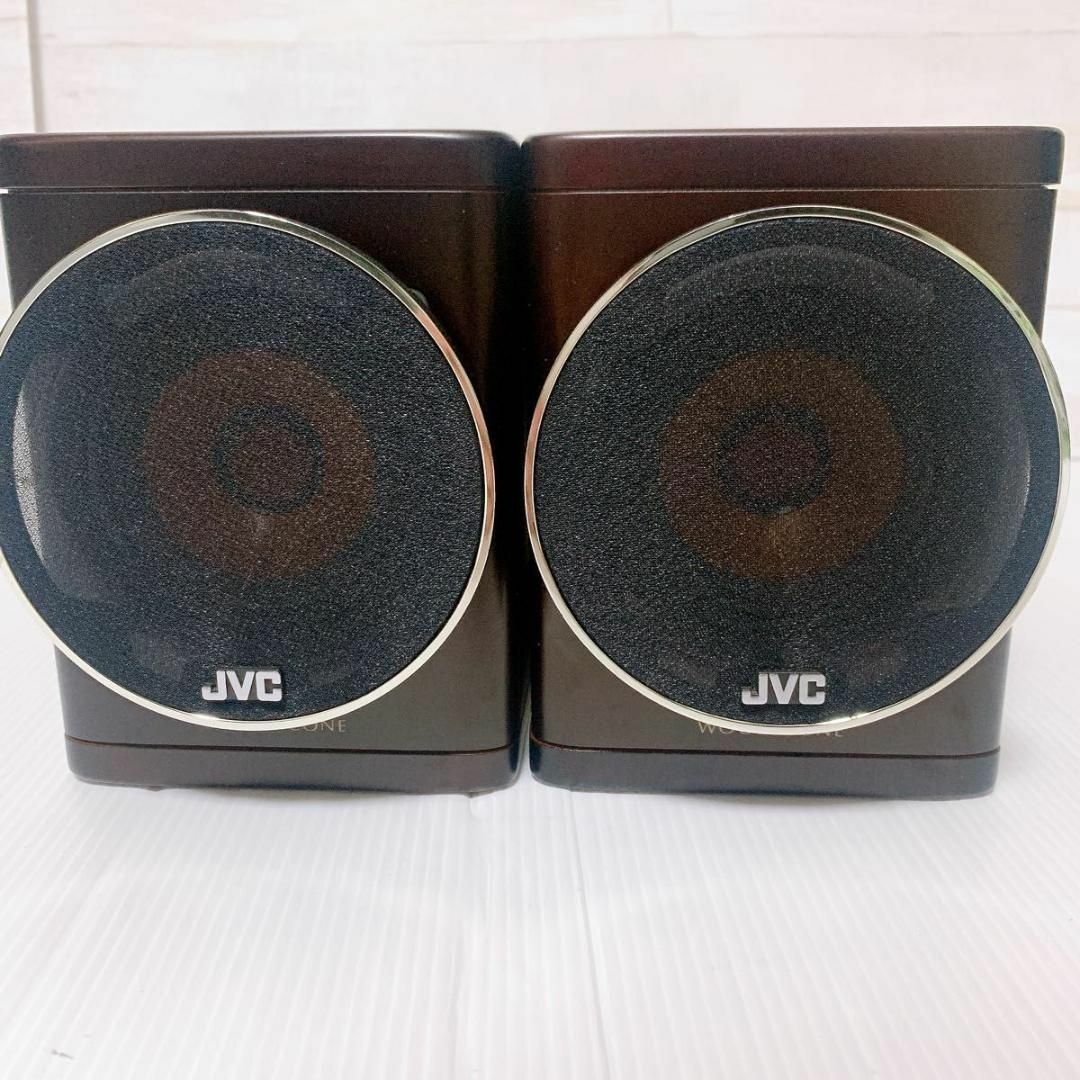 KENWOOD(ケンウッド)の【美品】JVC ケンウッド スピーカーペア SP-EXHR5 WOOD CONE スマホ/家電/カメラのオーディオ機器(スピーカー)の商品写真