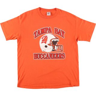 古着 80~90年代 TRENCH NFL TAMPA BAY BUCCANEERS タンパベイバッカニアーズ 半袖 プリントTシャツ USA製 メンズXL ヴィンテージ /eaa425740(Tシャツ/カットソー(半袖/袖なし))