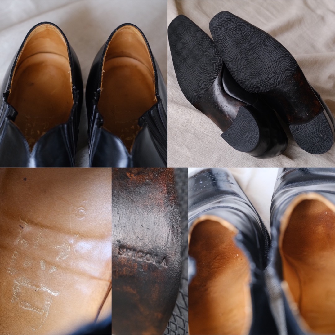 超希少SPIGOLAスピーゴラ サイドエラスティックレイジーマン 黒27cm メンズの靴/シューズ(ドレス/ビジネス)の商品写真