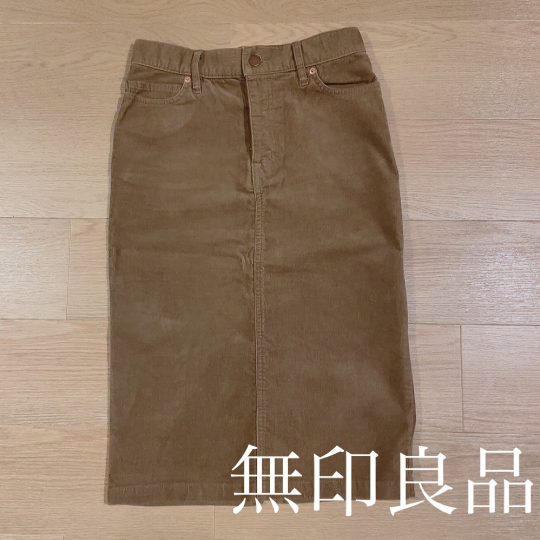 MUJI (無印良品)(ムジルシリョウヒン)のオーガニックコットン混ストレッチコーデュロイスカートＳ レディースのスカート(ひざ丈スカート)の商品写真