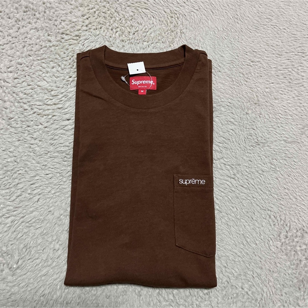 Supreme - Supreme s/s Pocket tee ポケット tシャツ ブラウン Mの通販