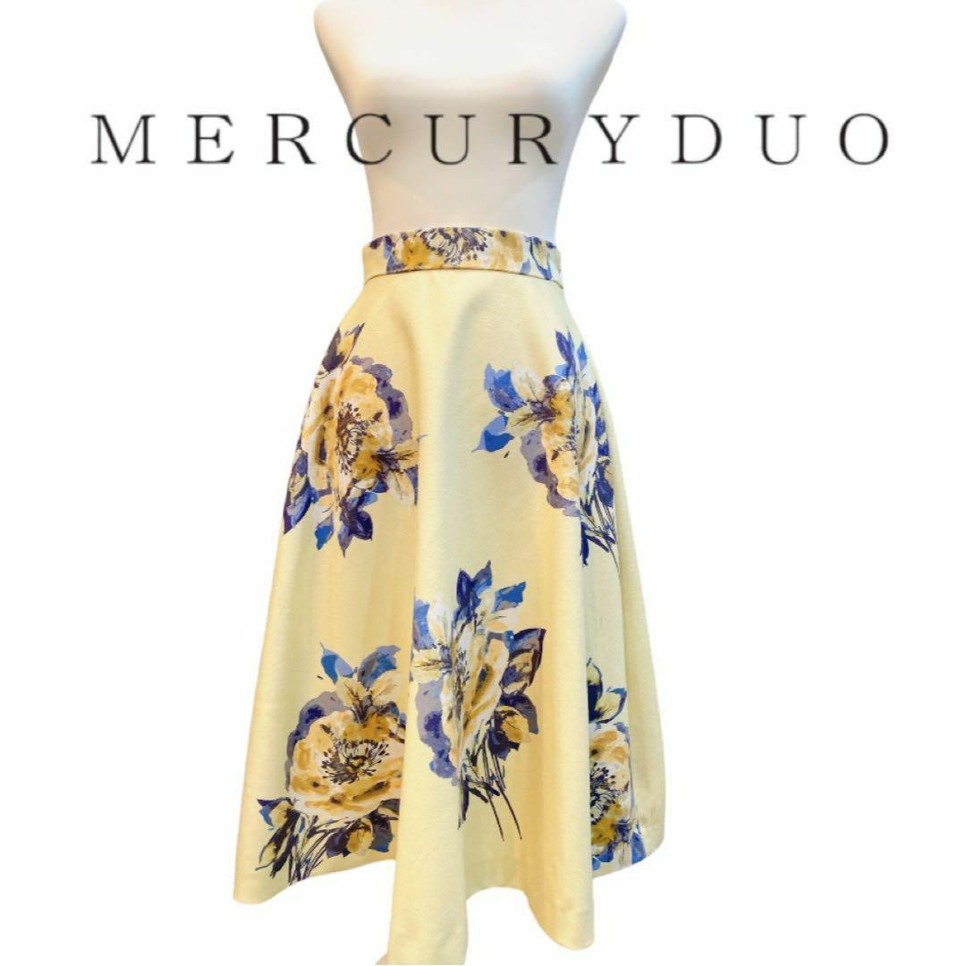 MERCURYDUO(マーキュリーデュオ)の★MERCURYDUO（マーキュリーデュオ） BIGフラワーフレアスカート　F レディースのスカート(ひざ丈スカート)の商品写真