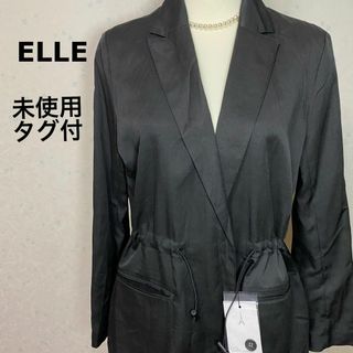 エル(ELLE)の未使用タグ付き　大きいサイズ　ELLE 洗える　シャツジャケット　ブラック(シャツ/ブラウス(長袖/七分))