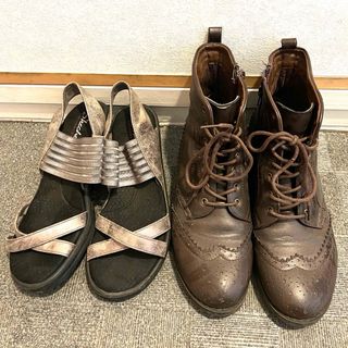 SKECHERS - 中古　二足おまとめ　ウェッジソール　ブーツ