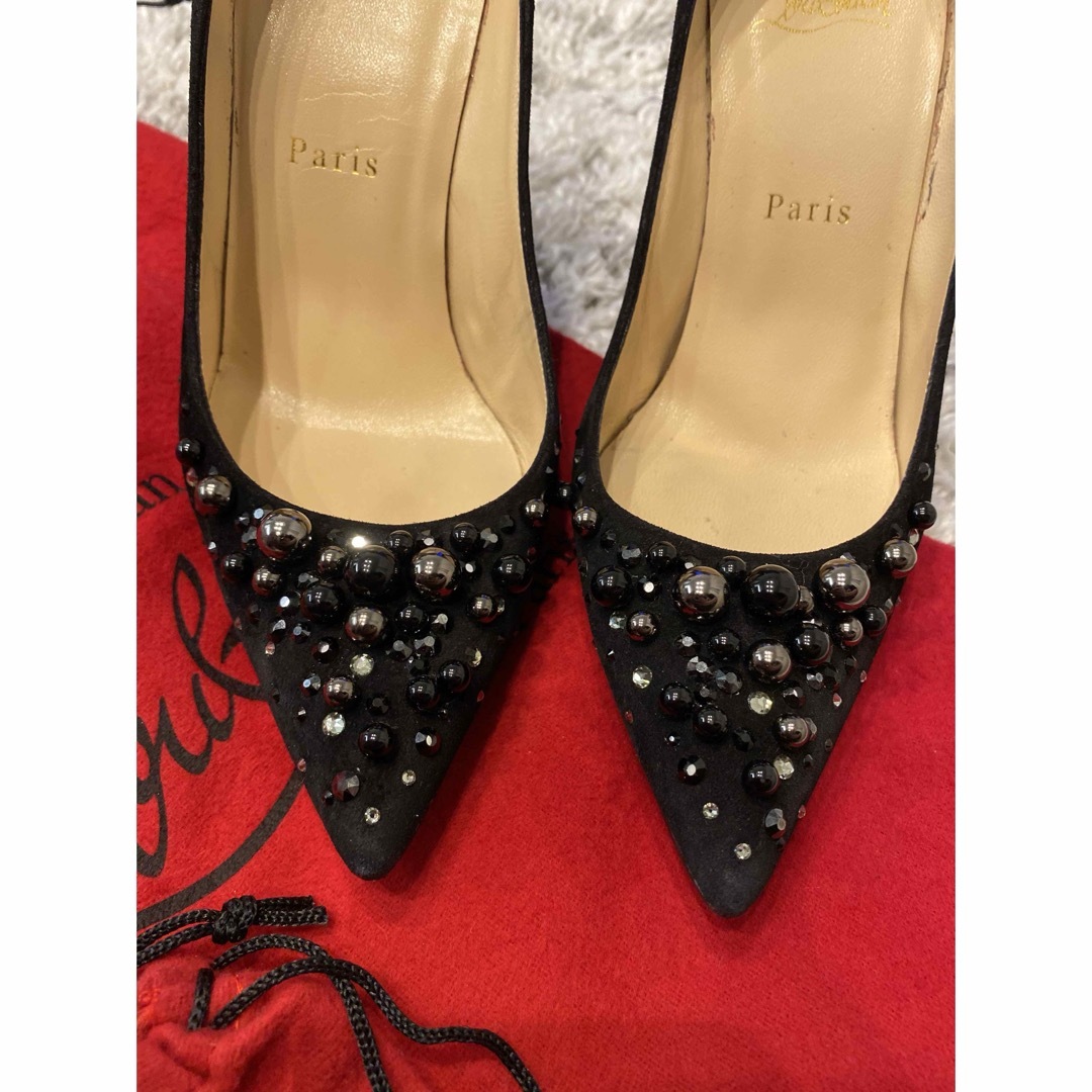 Christian Louboutin(クリスチャンルブタン)のルブタン　ビジューパンプス　36 1/2 レディースの靴/シューズ(ハイヒール/パンプス)の商品写真