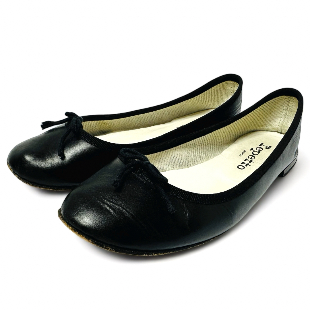 repetto(レペット)の美品*レペット 37/約23㎝ バレエシューズ サンドリオン レザー 黒 レディースの靴/シューズ(バレエシューズ)の商品写真