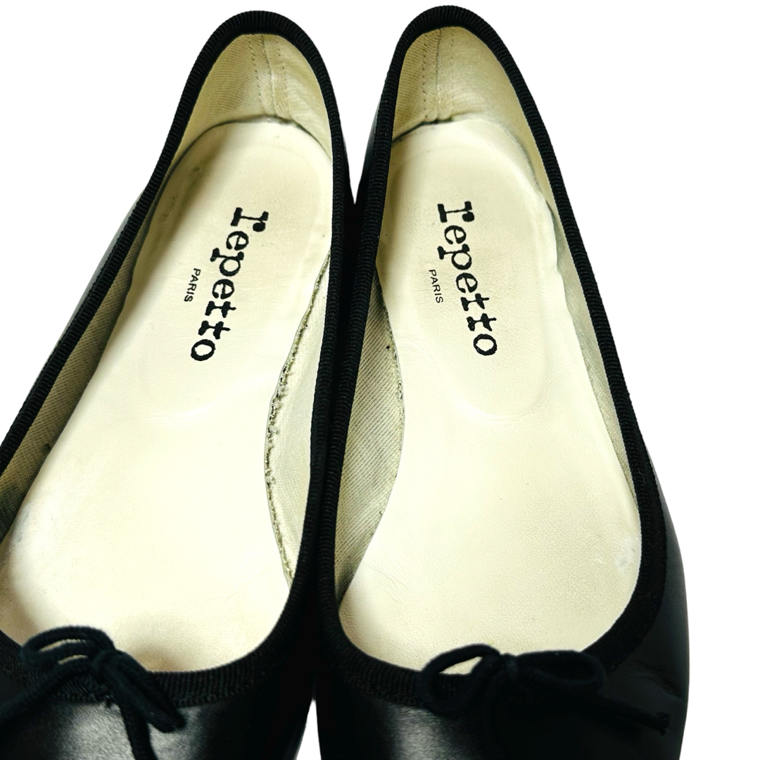 repetto(レペット)の美品*レペット 37/約23㎝ バレエシューズ サンドリオン レザー 黒 レディースの靴/シューズ(バレエシューズ)の商品写真