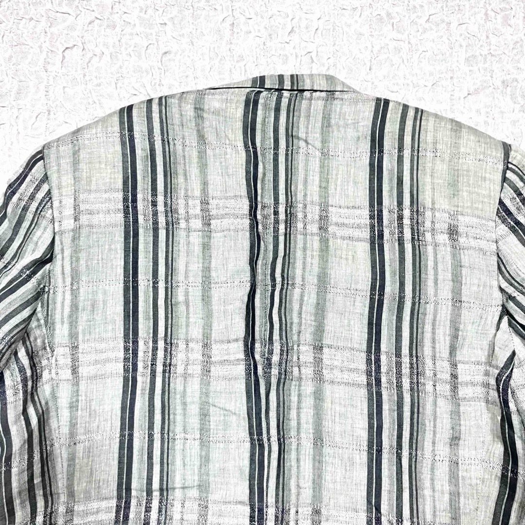 Christian Dior(クリスチャンディオール)のChristian Dior テーラードジャケット　麻100% 背抜き　グリーン メンズのジャケット/アウター(テーラードジャケット)の商品写真