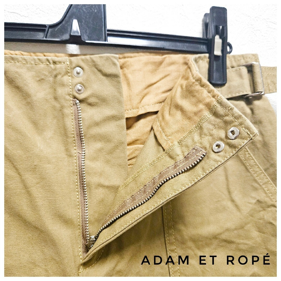 Adam et Rope'(アダムエロぺ)の美品　ADAM ET ROPÉ　コットン　ワイドパンツ　ベージュ　カジュアル　M レディースのパンツ(カジュアルパンツ)の商品写真