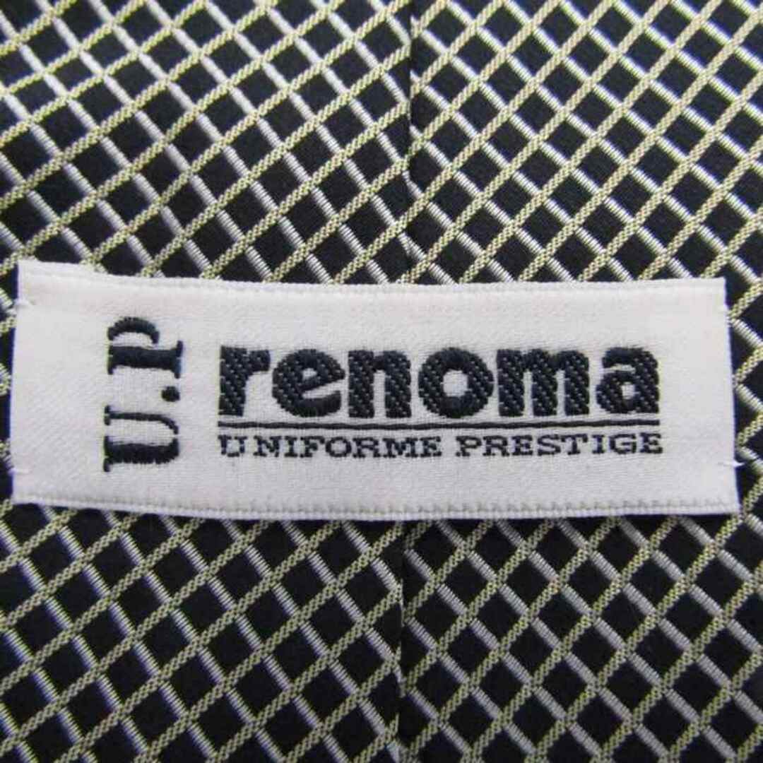 RENOMA(レノマ)のレノマ ブランド ネクタイ シルク 格子柄 チェック柄 メンズ ブラック renoma メンズのファッション小物(ネクタイ)の商品写真