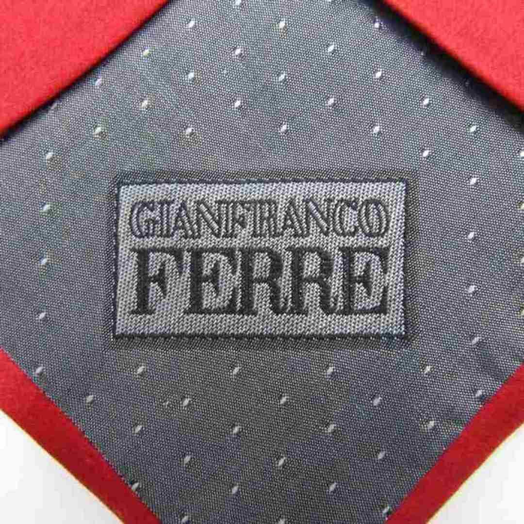 Gianfranco FERRE(ジャンフランコフェレ)のジャンフランコフェレ ブランド ネクタイ シルク 総柄 ドット柄 伊製生地 ワイドタイ メンズ レッド GIANFRANCO FERRE メンズのファッション小物(ネクタイ)の商品写真