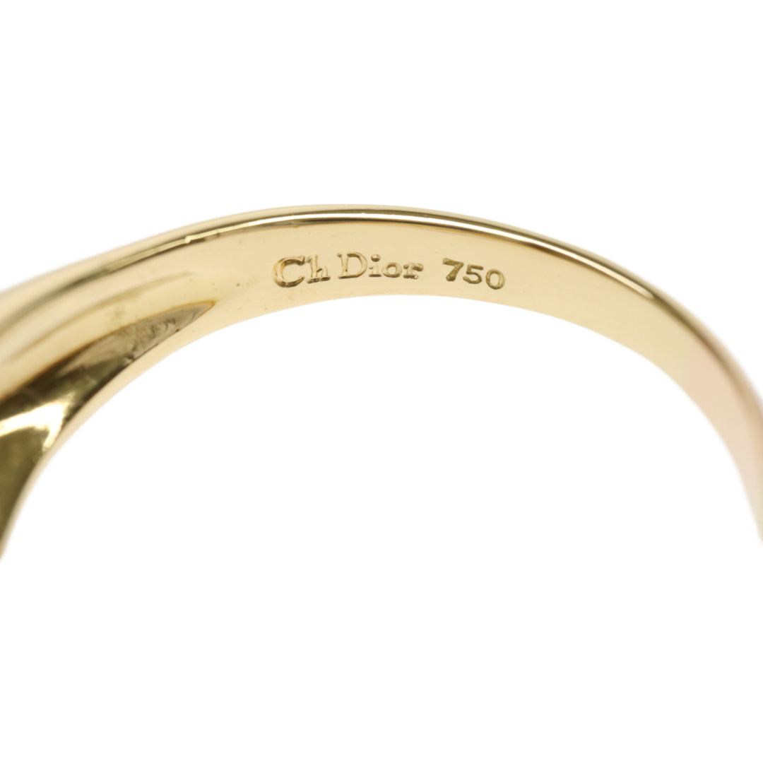 Christian Dior(クリスチャンディオール)のDIOR Dior ディオール 750YG 18金イエローゴールド ダイヤ CDロゴ リング 指輪 約16号 ジュエリー アクセサリー ブランド レディースのアクセサリー(リング(指輪))の商品写真