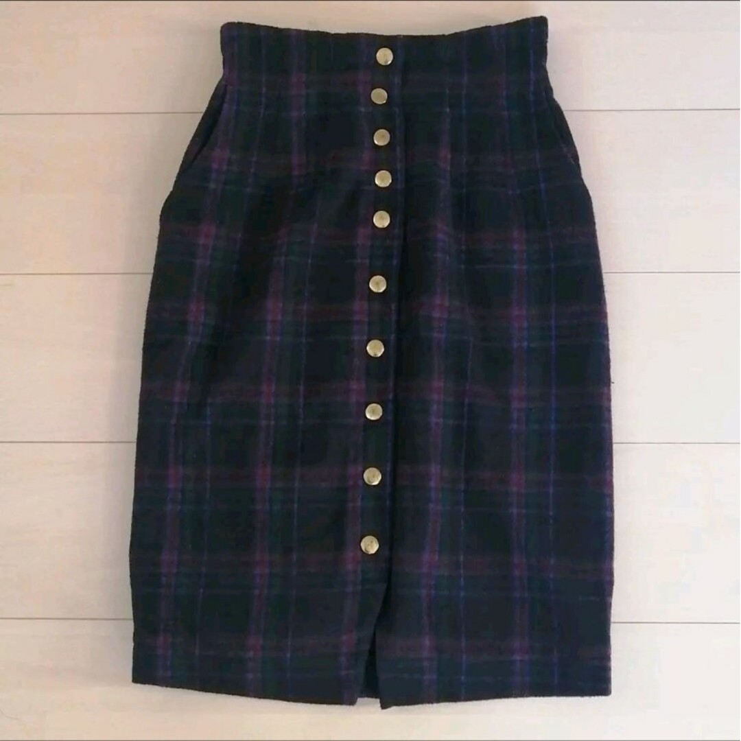 チェック柄　スカート レディースのスカート(ひざ丈スカート)の商品写真