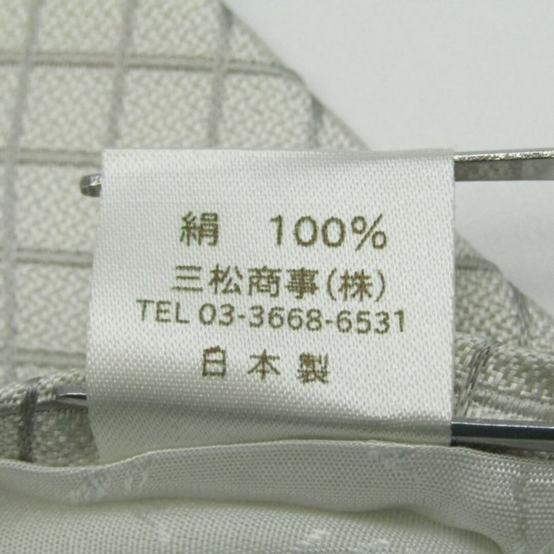 ユミ カツラ ブランド ネクタイ シルク 格子柄 チェック柄 メンズ ホワイト YUMI KATSURA メンズのファッション小物(ネクタイ)の商品写真