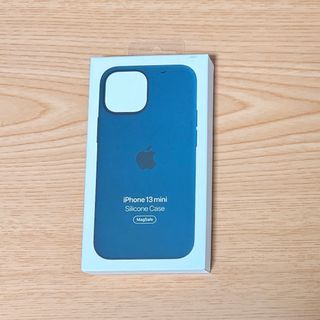 新品未開封 iPhone13 mini シリコーンケース アビスブルー(iPhoneケース)