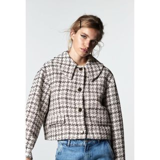 ザラ(ZARA)の【美品】ZARA テクスチャー素材ジャケット(テーラードジャケット)