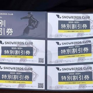 SNOWBIRDS CLUB 2023-2024 特別割引券 リフト10枚(ウィンタースポーツ)