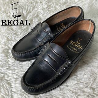 リーガル(REGAL)の美品 REGAL リーガル レザー 本革 コインローファー 革靴 23(ローファー/革靴)