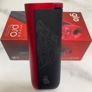 グロー(glo)のトライバル ウルフ 加工 glo hyper pro グロー プロ 本体 レッド(タバコグッズ)