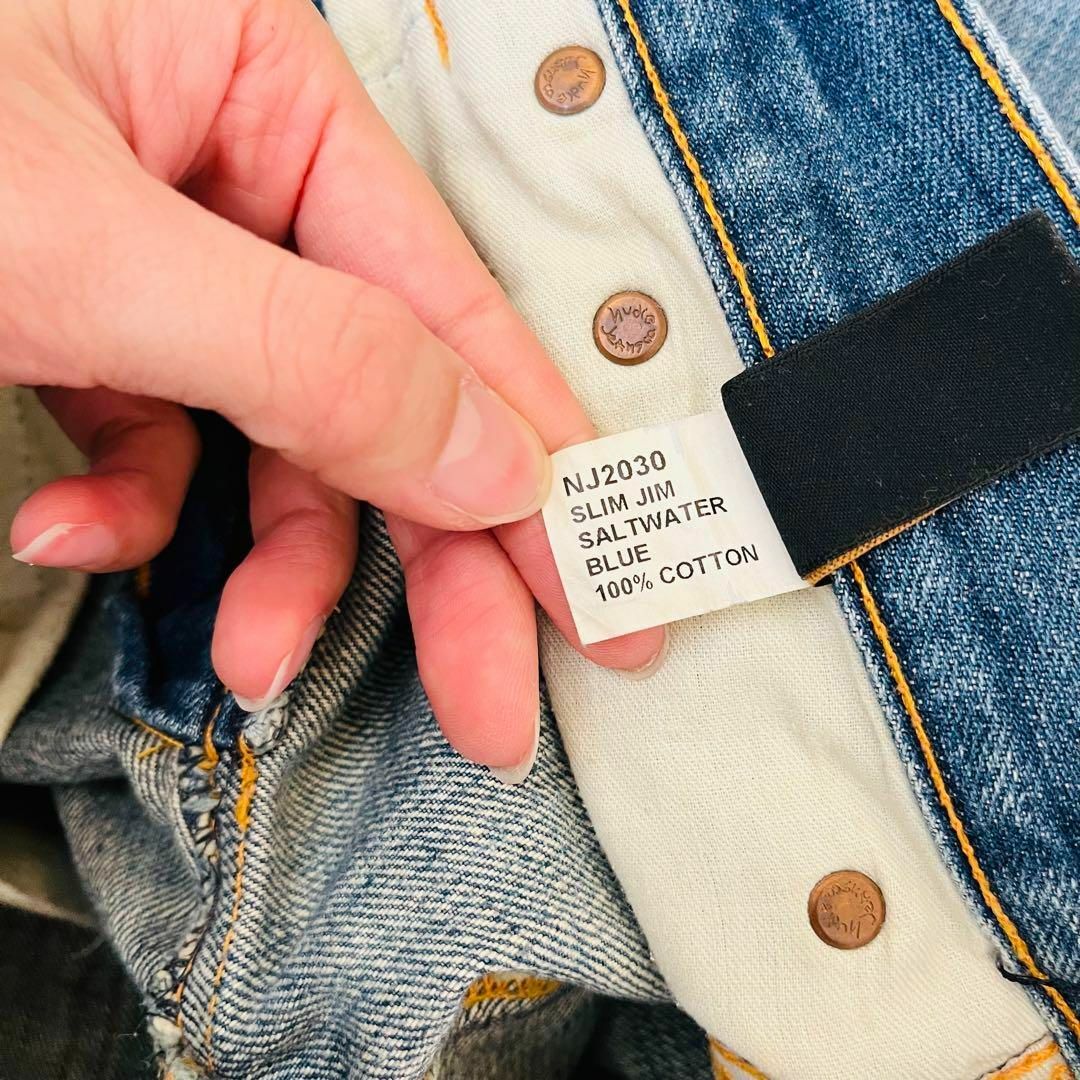 Nudie Jeans(ヌーディジーンズ)の【美品】ヌーディージーンズ　W32 SLIM JIM nudie jeans メンズのパンツ(デニム/ジーンズ)の商品写真