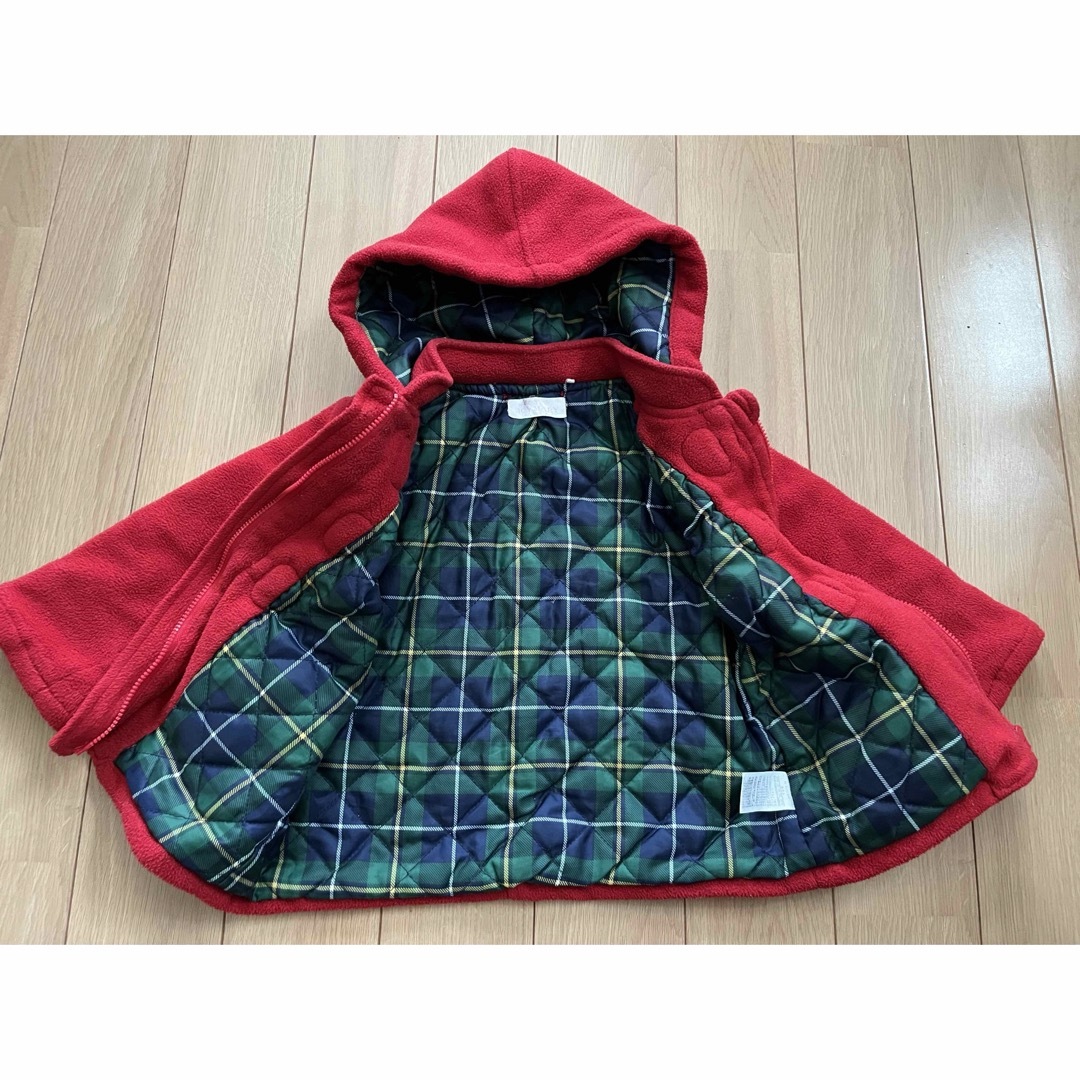 JOY MARY キッズ ダッフルコート レッド 95 キッズ/ベビー/マタニティのキッズ服女の子用(90cm~)(コート)の商品写真