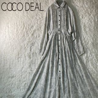 ココディール(COCO DEAL)の美品 COCO DEAL ココディール 中花柄フレアシャツワンピース 1(ロングワンピース/マキシワンピース)