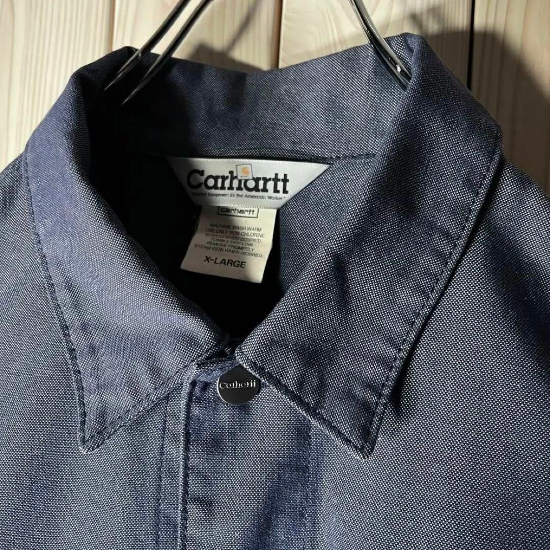 carhartt(カーハート)の【良品 XL】カーハート 刺繍ロゴ ミシガン チョアコート 肉厚 メンズのジャケット/アウター(カバーオール)の商品写真