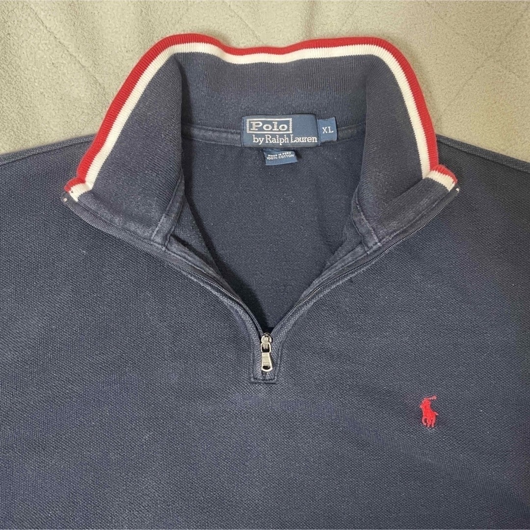 POLO RALPH LAUREN(ポロラルフローレン)の【古着】Polo by Ralph Lauren ハーフジップスウェット メンズのトップス(スウェット)の商品写真