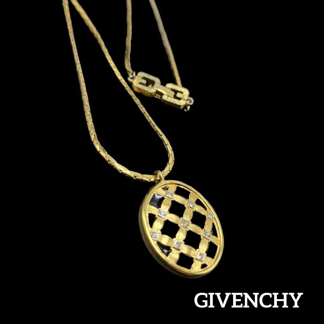 GIVENCHY(ジバンシィ)のGIVENCHY ネックレス 1980 大ぶりモチーフ ゴールド ブラック メンズのアクセサリー(ネックレス)の商品写真