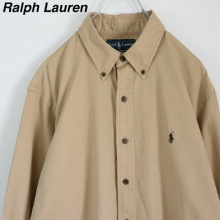 ラルフローレン(Ralph Lauren)の【春カラー】ラルフローレン／BDシャツ　刺繍ロゴ　Lサイズ　ペールトーン　古着(シャツ)