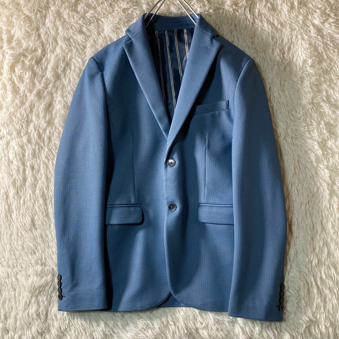 ZARA(ザラ)の美品 ZARA ザラ テーラードジャケット パステルカラー 青系 ブルー 36 レディースのジャケット/アウター(テーラードジャケット)の商品写真