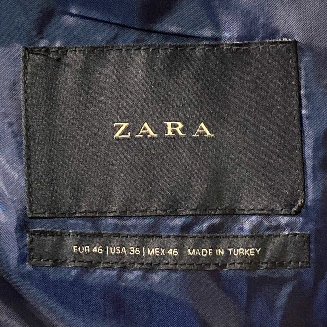ZARA(ザラ)の美品 ZARA ザラ テーラードジャケット パステルカラー 青系 ブルー 36 レディースのジャケット/アウター(テーラードジャケット)の商品写真