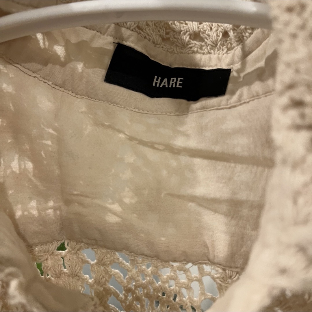 HARE(ハレ)のHARE ハレ かぎあみ シャツ 半袖 ビッグシルエット メンズ レディース　白 メンズのトップス(Tシャツ/カットソー(半袖/袖なし))の商品写真