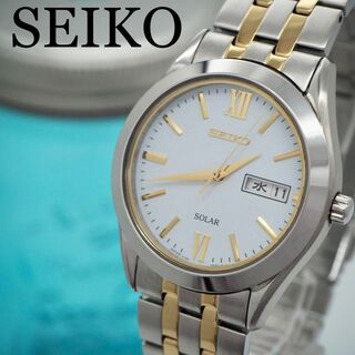 セイコー(SEIKO)の521【美品】SEIKO セイコー時計　ソーラー時計　メンズ腕時計　箱付属品付き(腕時計(アナログ))
