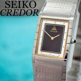クレドール(CREDOR)の199【美品】SEIKO クレドール時計　レディース腕時計　ブラック　スクエア(腕時計)