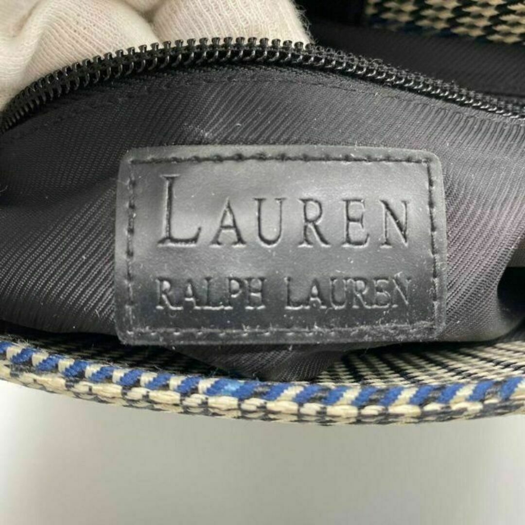 ✨極美品✨RALPH LAUREN ラルフローレン　ハンドバッグ　千鳥格子 レディースのバッグ(ハンドバッグ)の商品写真